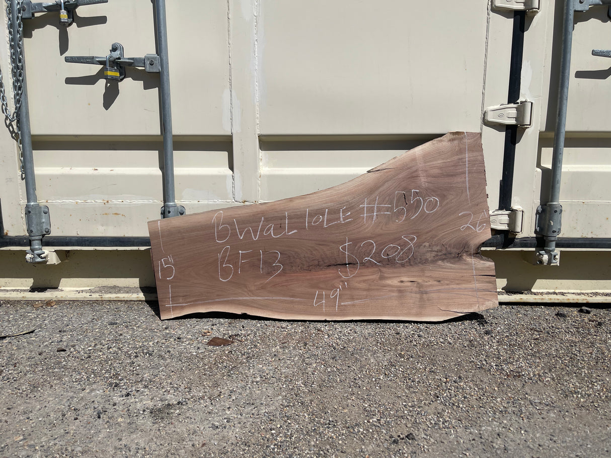 Black Walnut 10/4 Live Edge #550