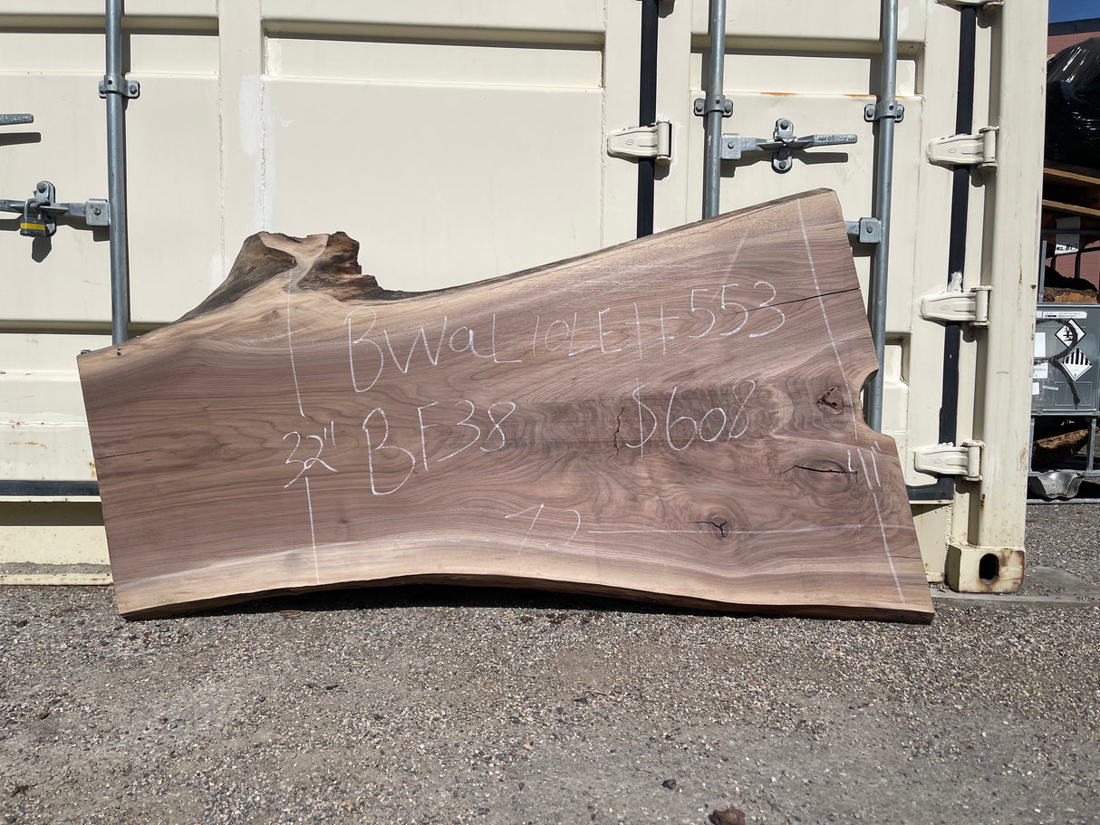 Black Walnut 10/4 Live Edge #553