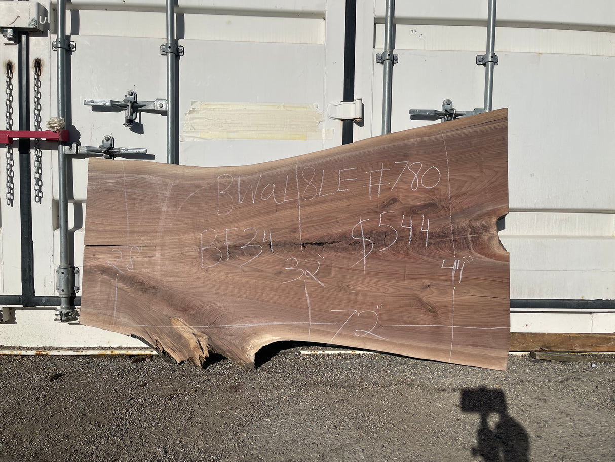 Black Walnut 8/4 Live Edge #780