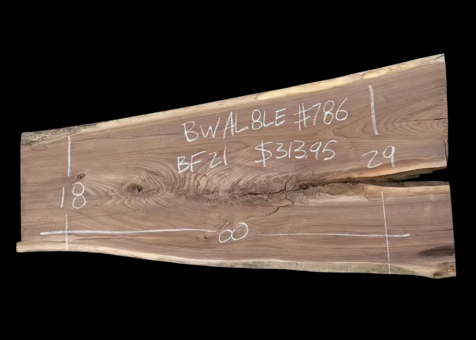 Black Walnut 8/4 Live Edge #786