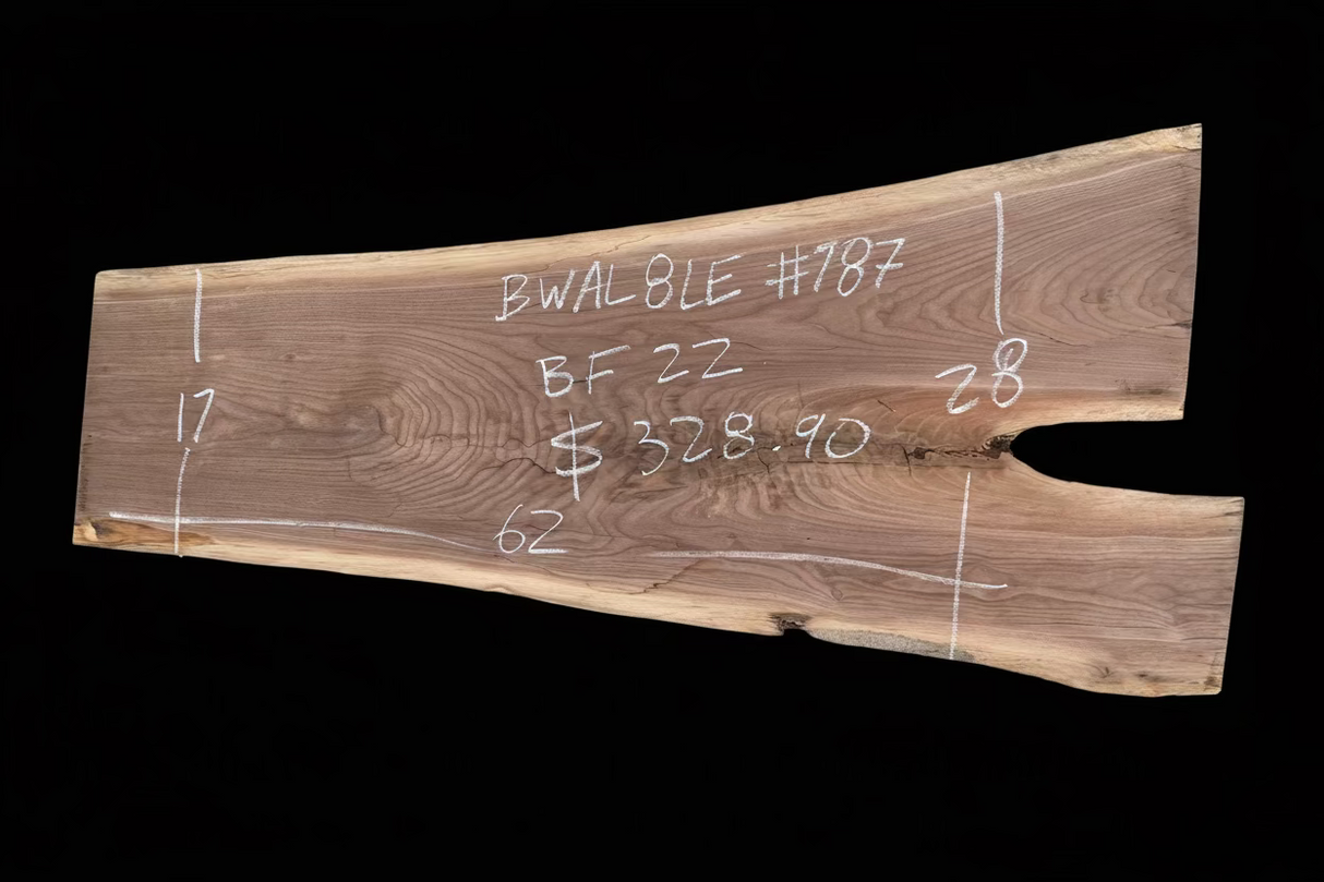 Black Walnut 8/4 Live Edge #787
