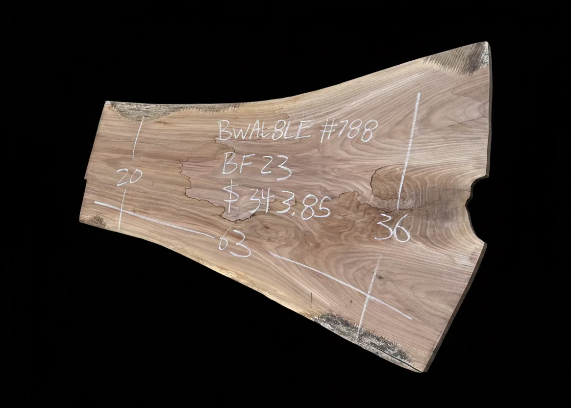 Black Walnut 8/4 Live Edge #788