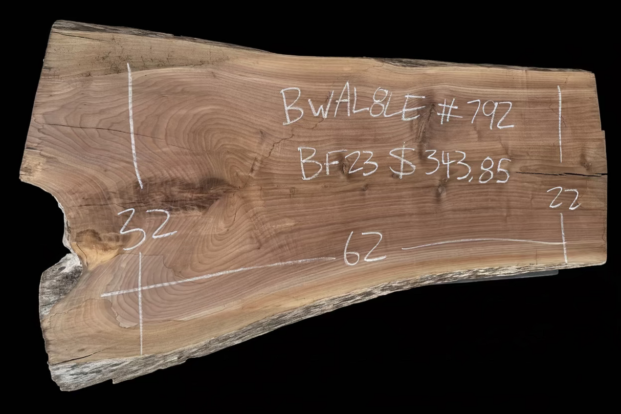 Black Walnut 8/4 Live Edge #792
