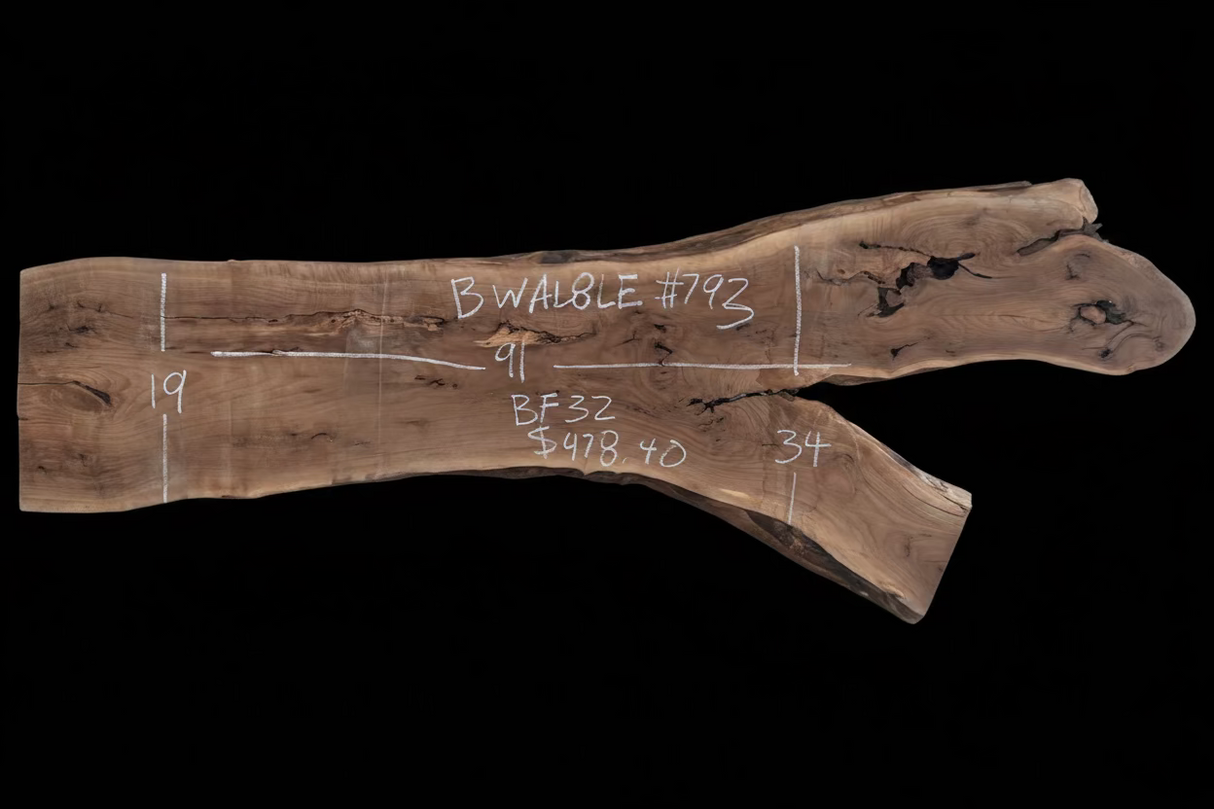 Black Walnut 8/4 Live Edge #793