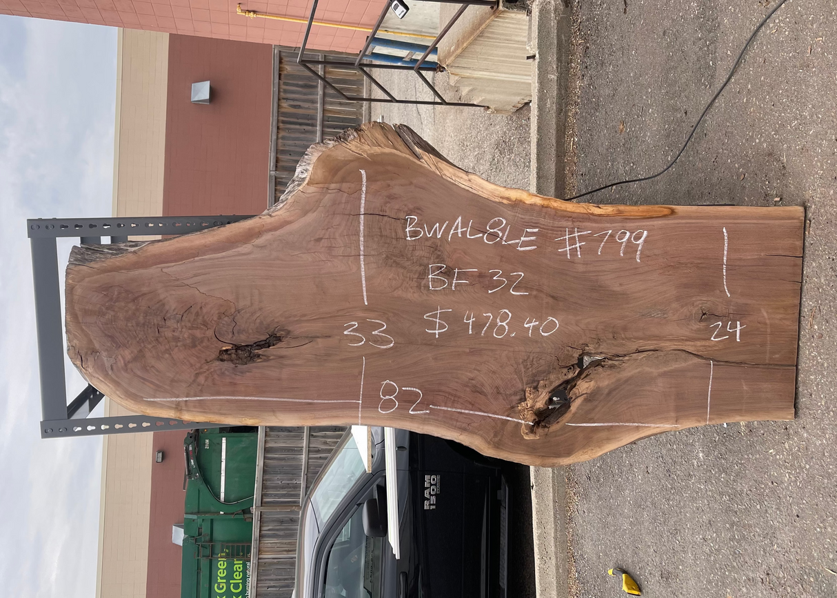 Black Walnut 8/4 Live Edge #799
