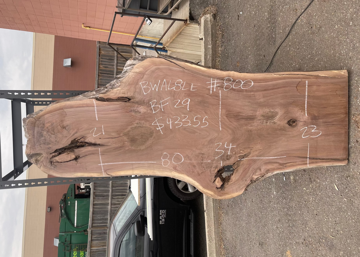 Black Walnut 8/4 Live Edge #800