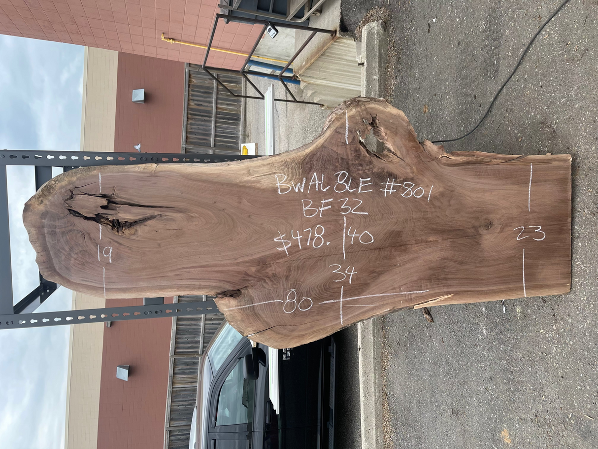 Black Walnut 8/4 Live Edge #801