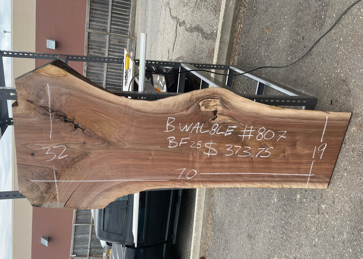 Black Walnut 8/4 Live Edge #807