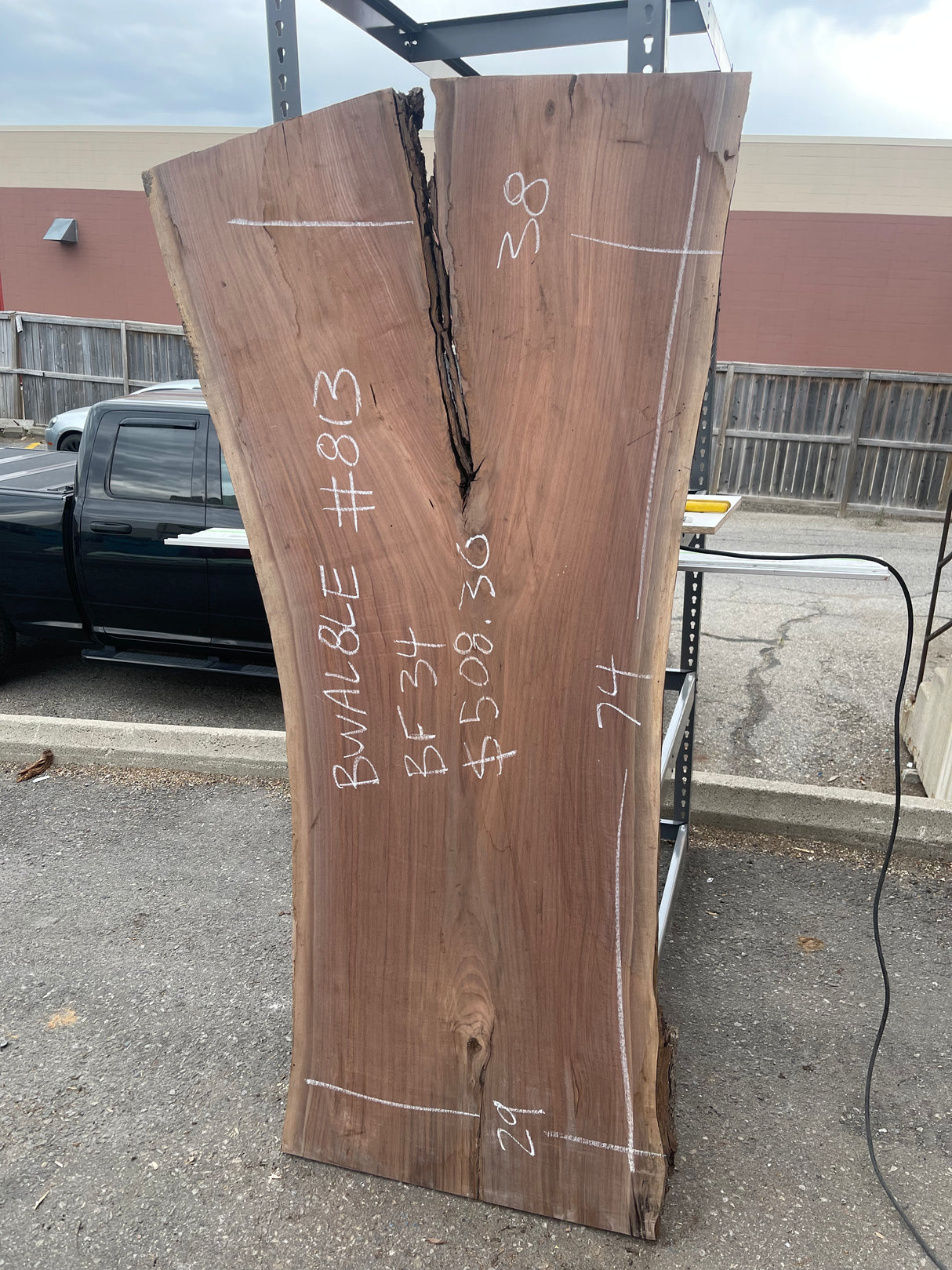 Black Walnut 8/4 Live Edge #813