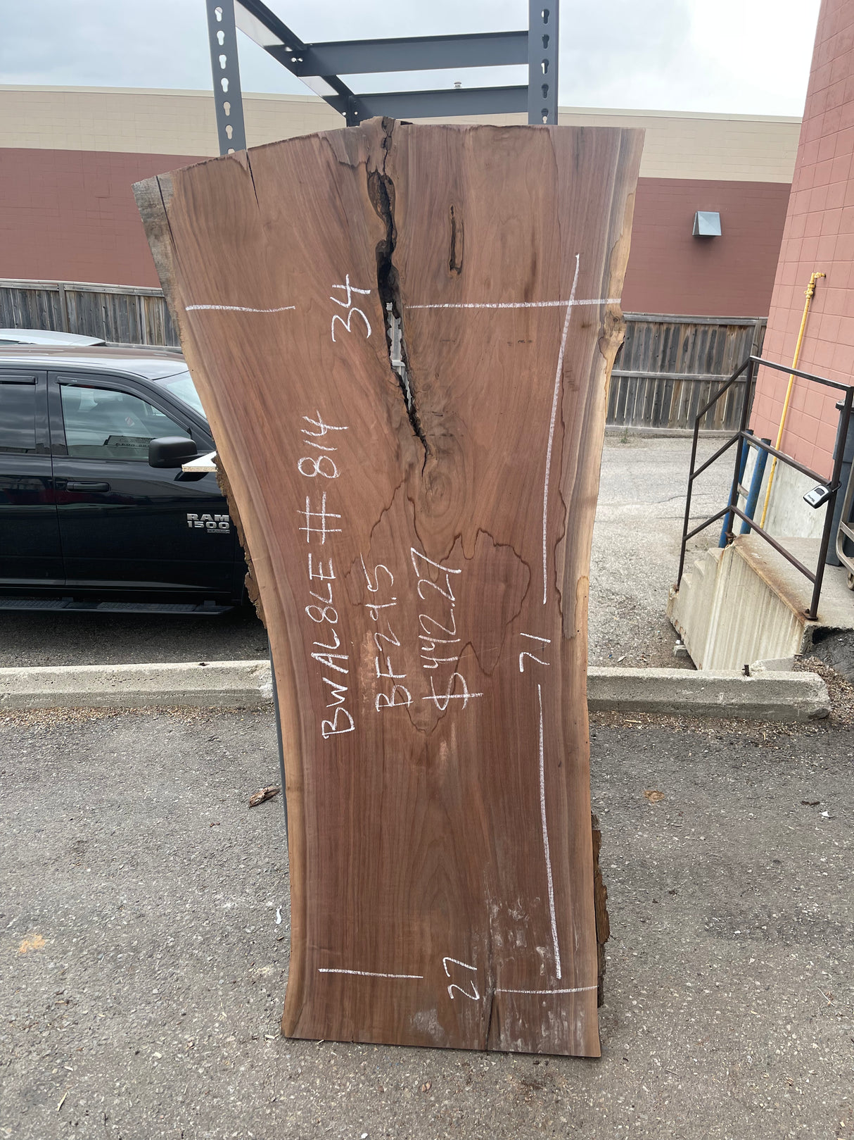 Black Walnut 8/4 Live Edge #814