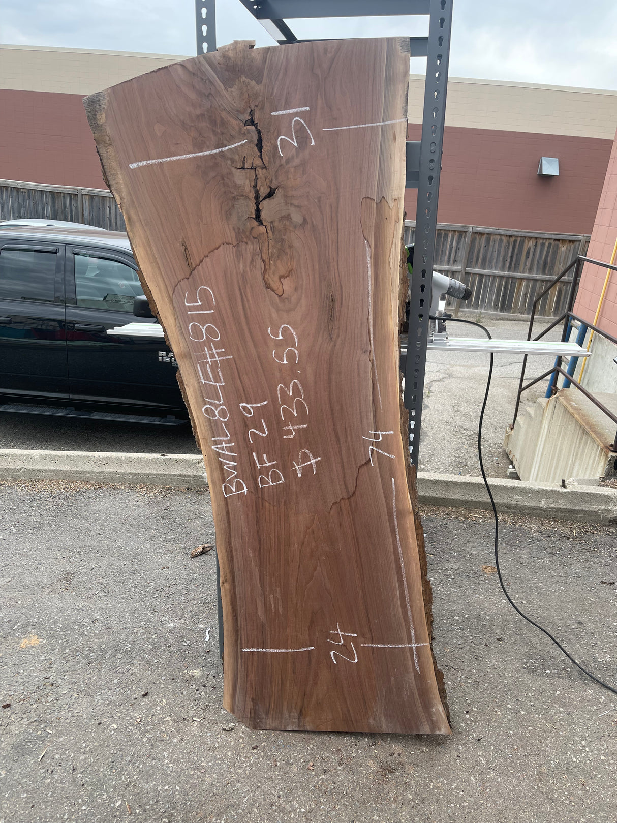 Black Walnut 8/4 Live Edge #815