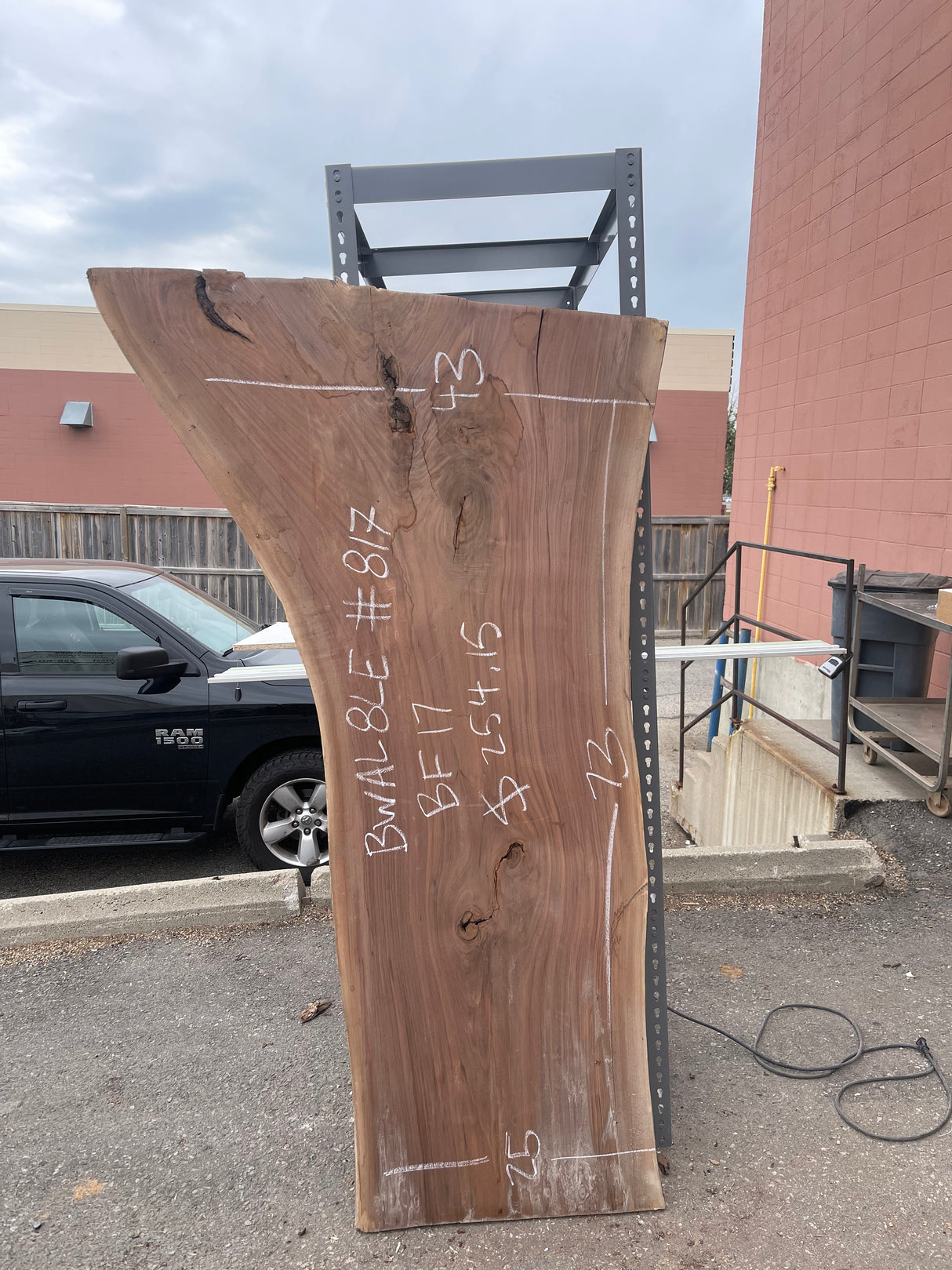 Black Walnut 8/4 Live Edge #817