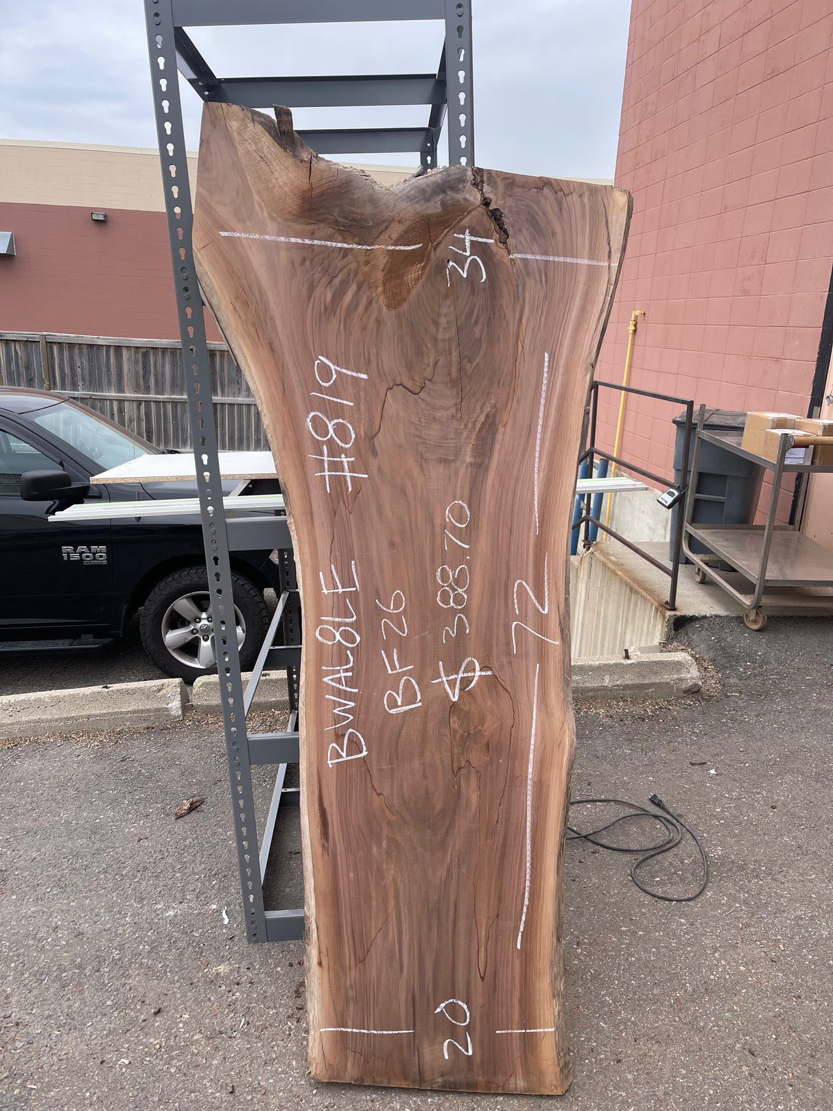 Black Walnut 8/4 Live Edge #819