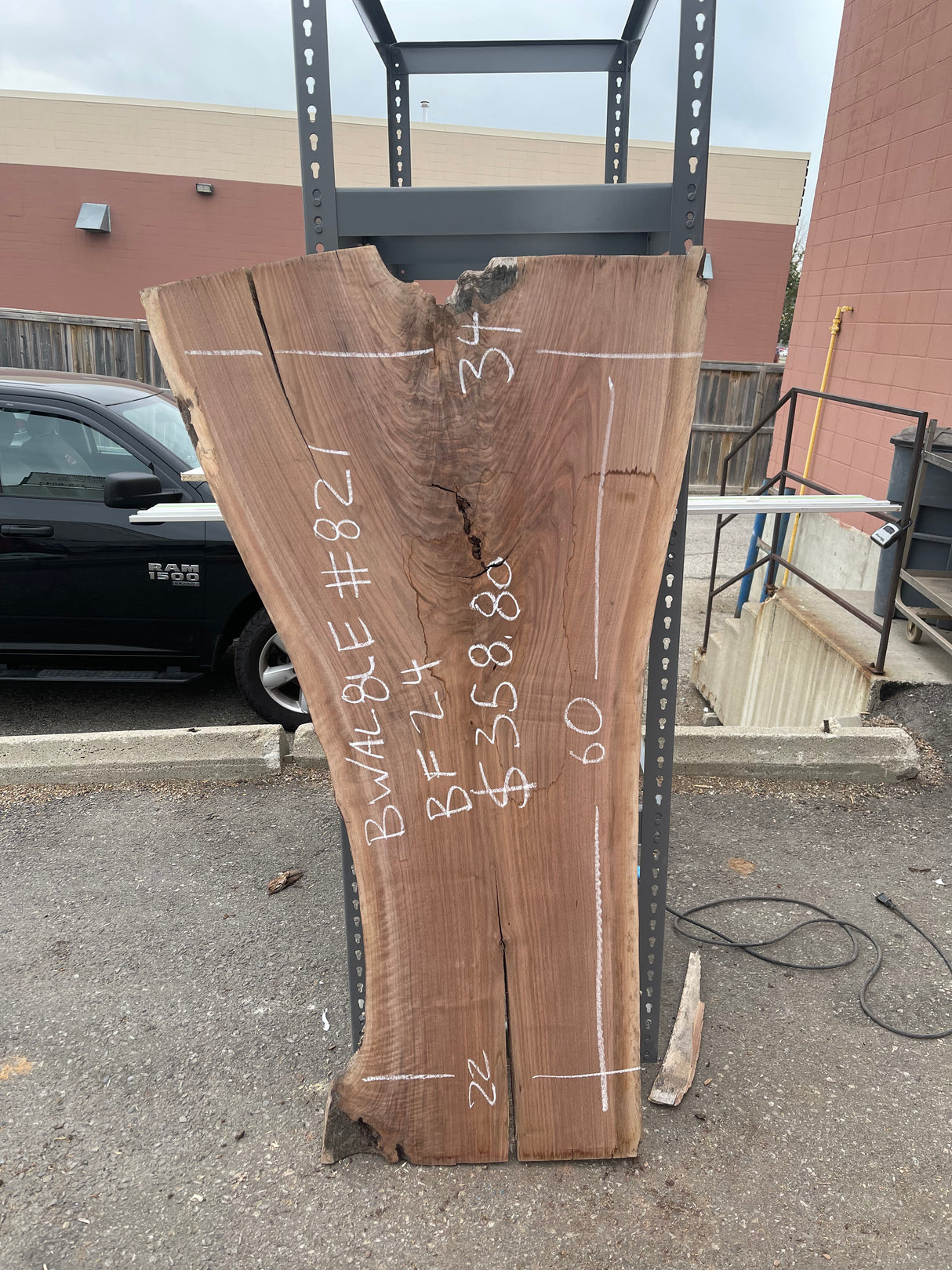 Black Walnut 8/4 Live Edge #821