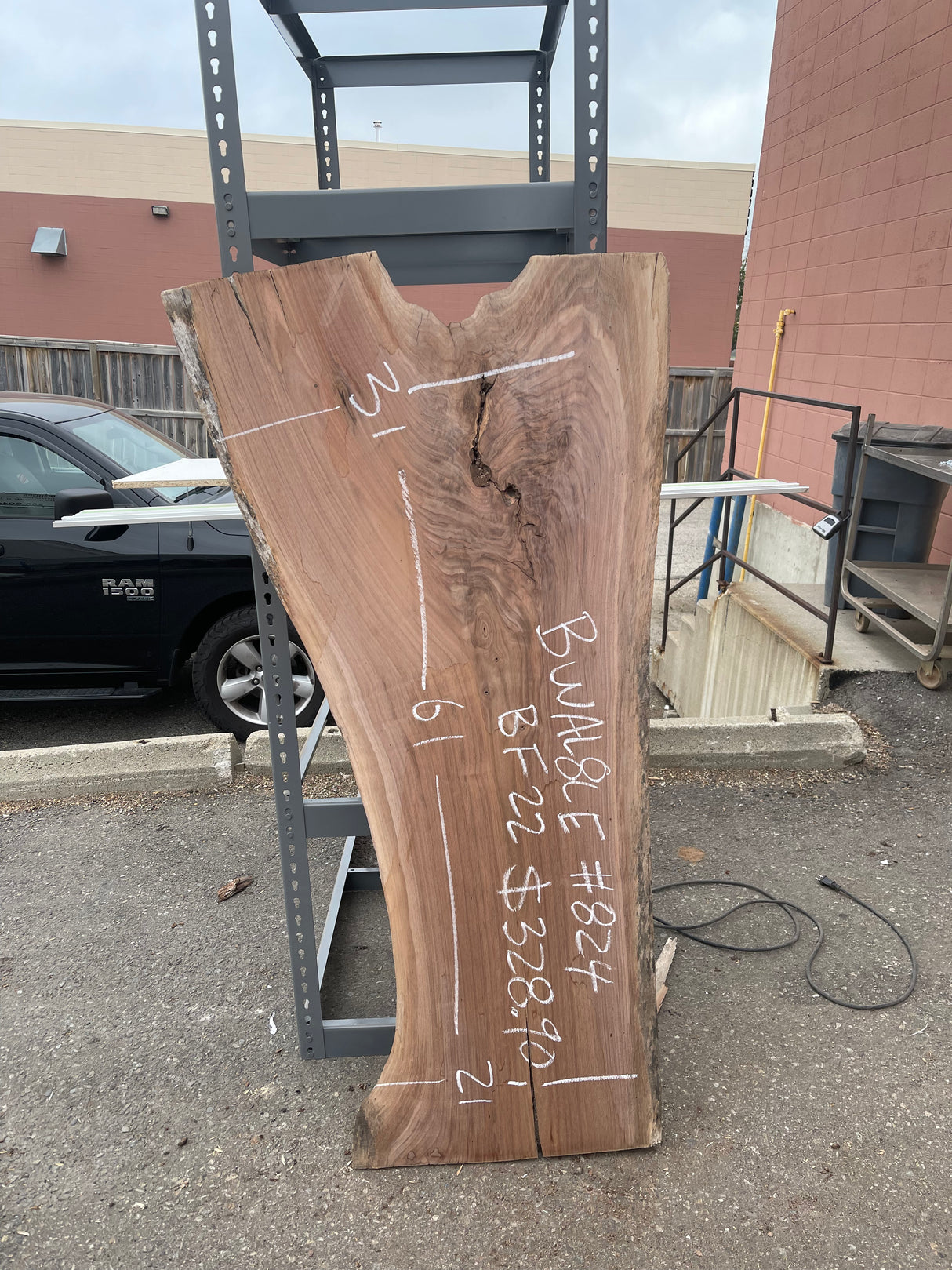 Black Walnut 8/4 Live Edge #824