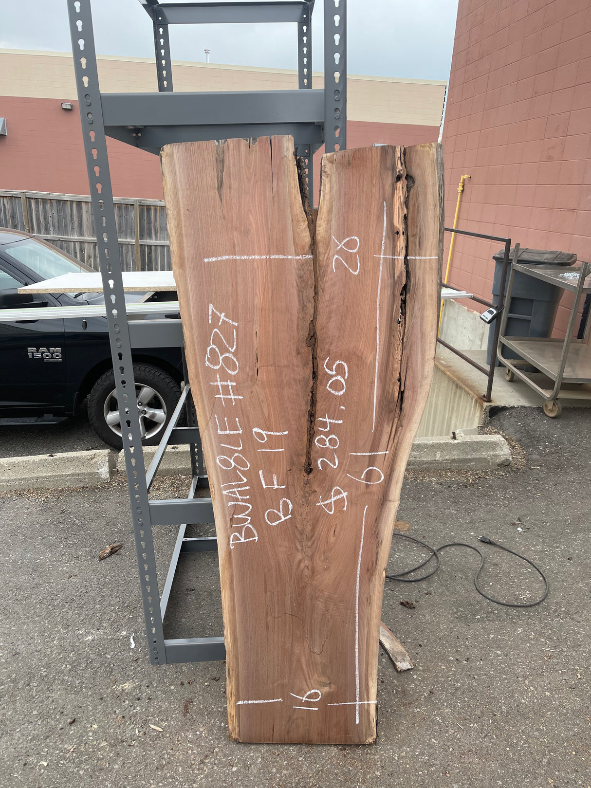 Black Walnut 8/4 Live Edge #827