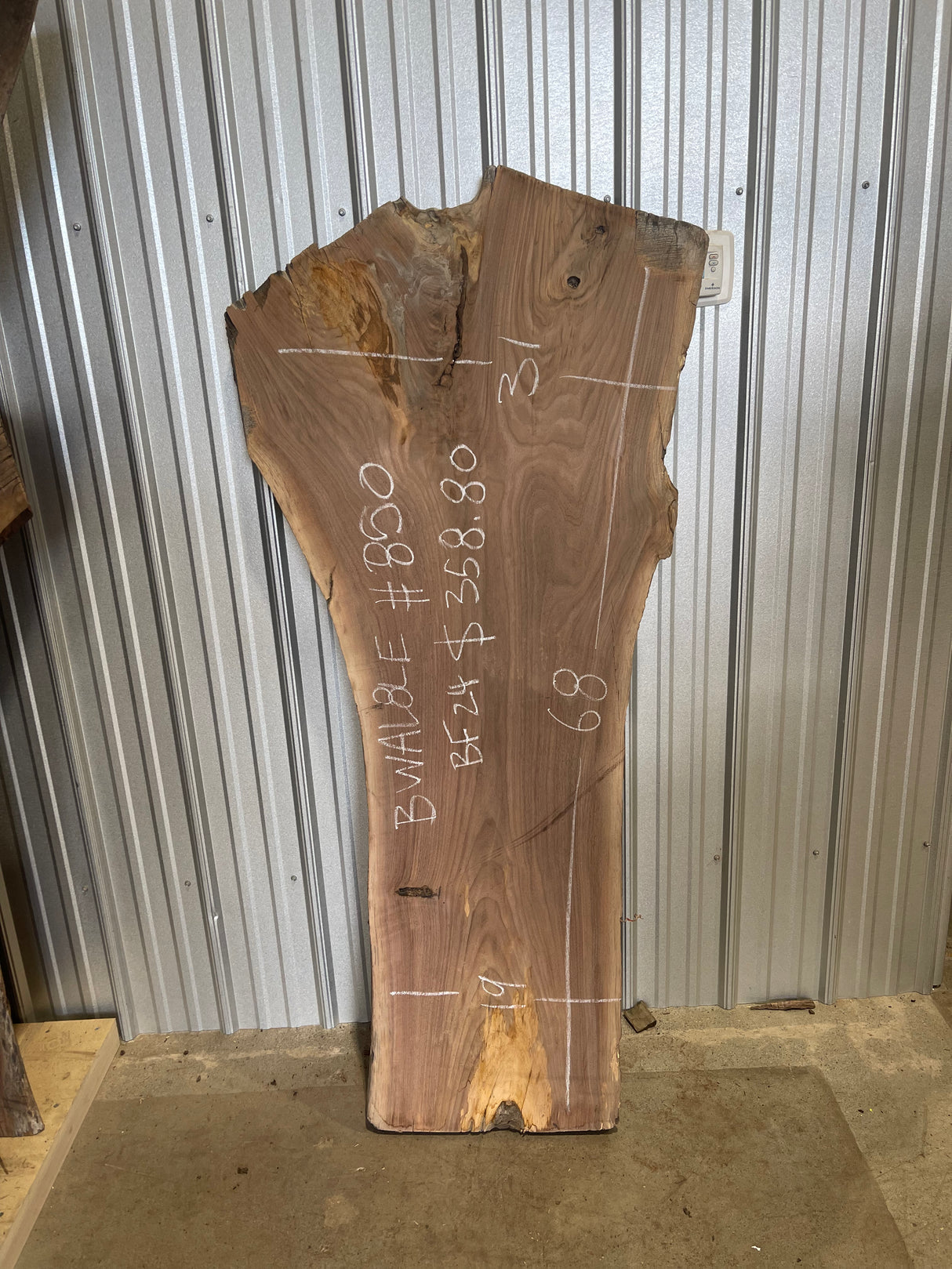 Black Walnut 8/4 Live Edge #850