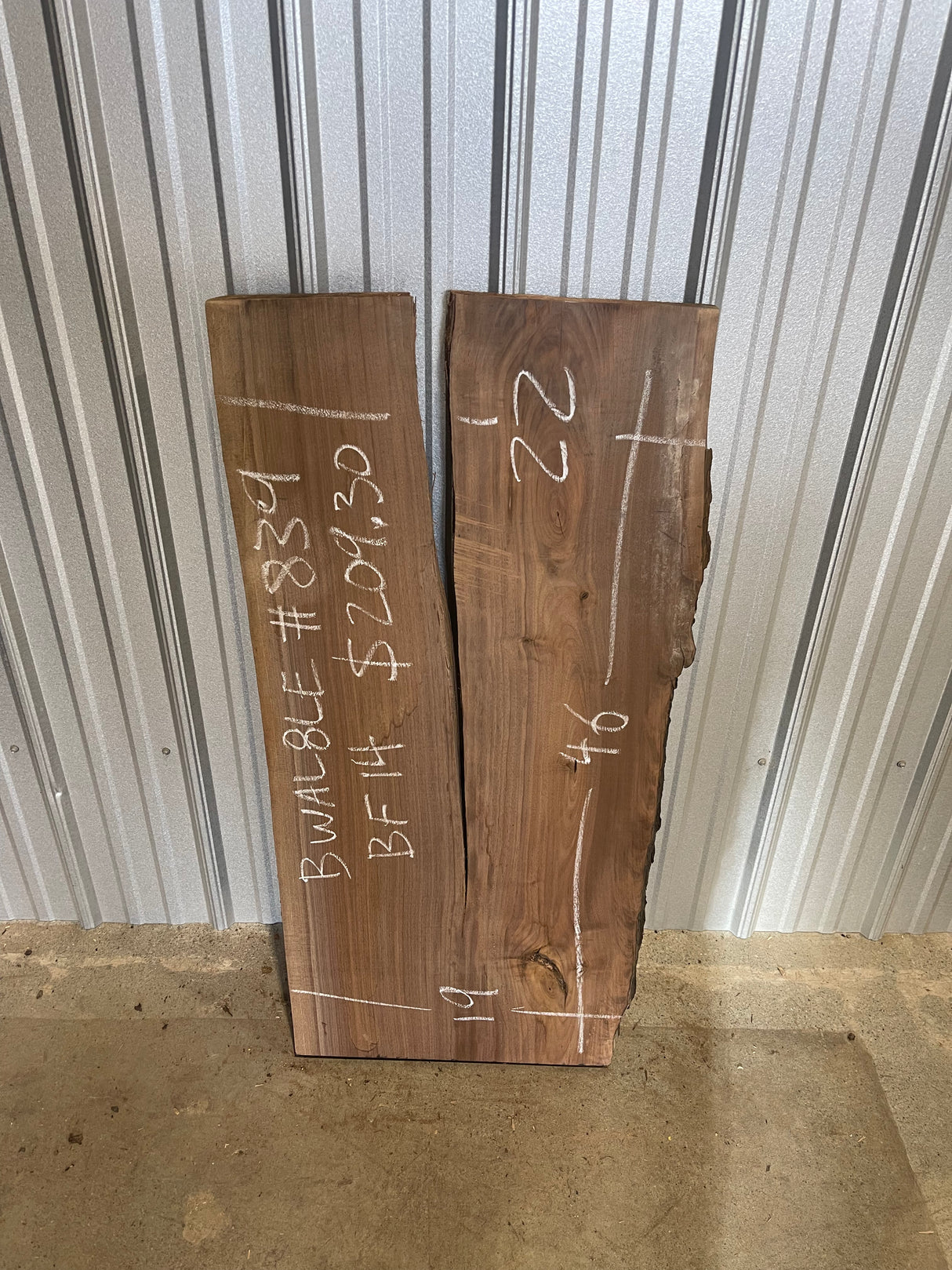 Black Walnut 8/4 Live Edge #839