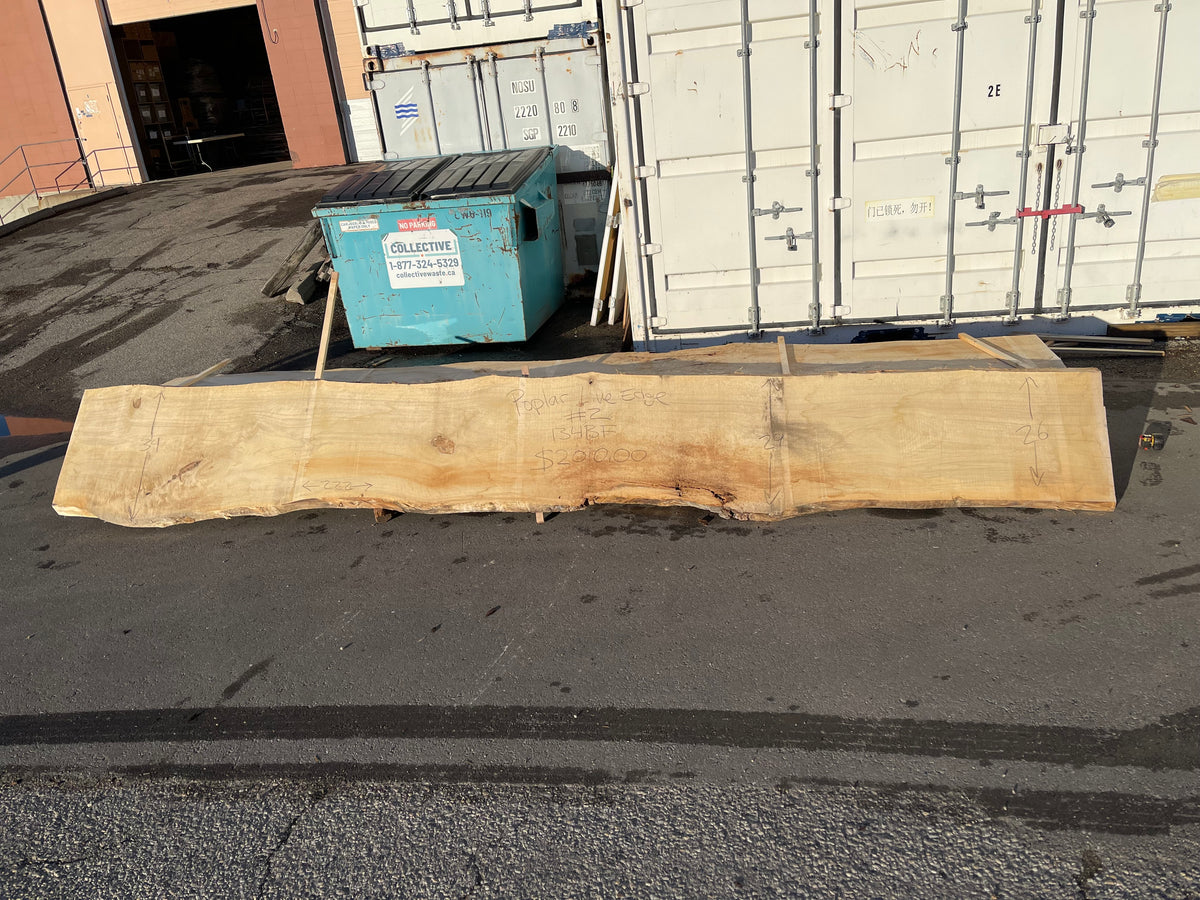 Poplar 12/4 Live Edge #002