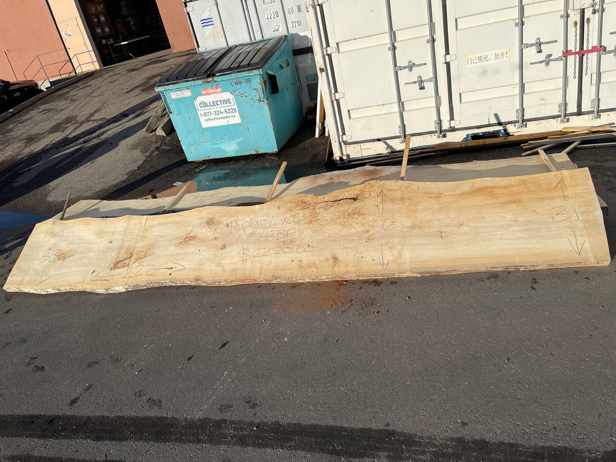 Poplar 12/4 Live Edge #004