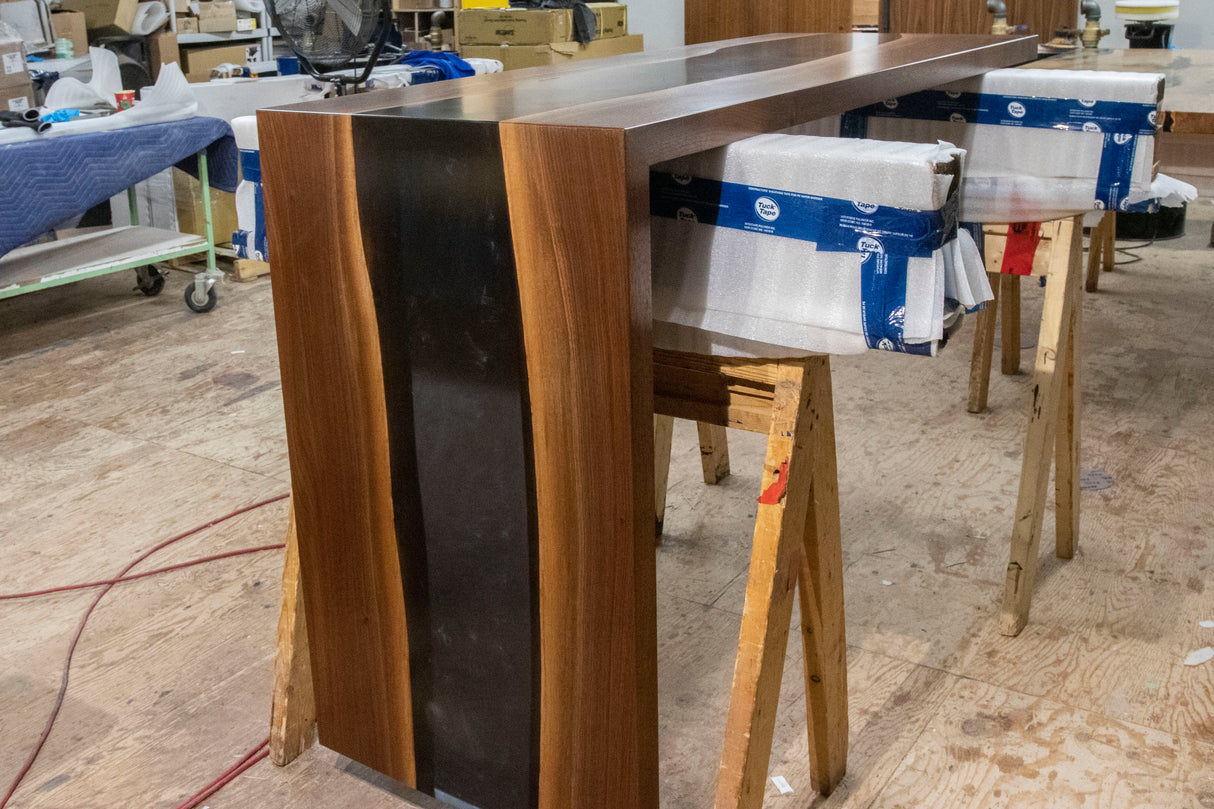 Black Walnut Waterfall Bar Top