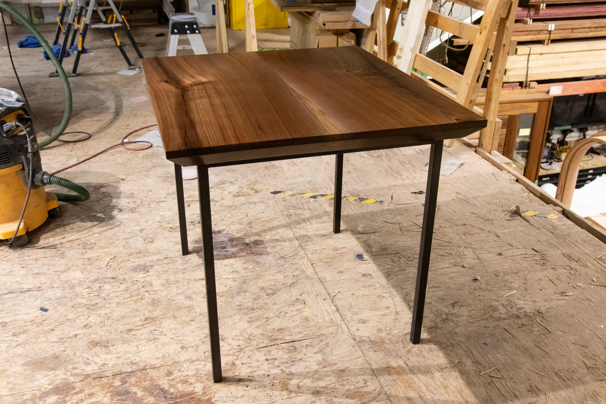 Book Matched Walnut Breakfast Table