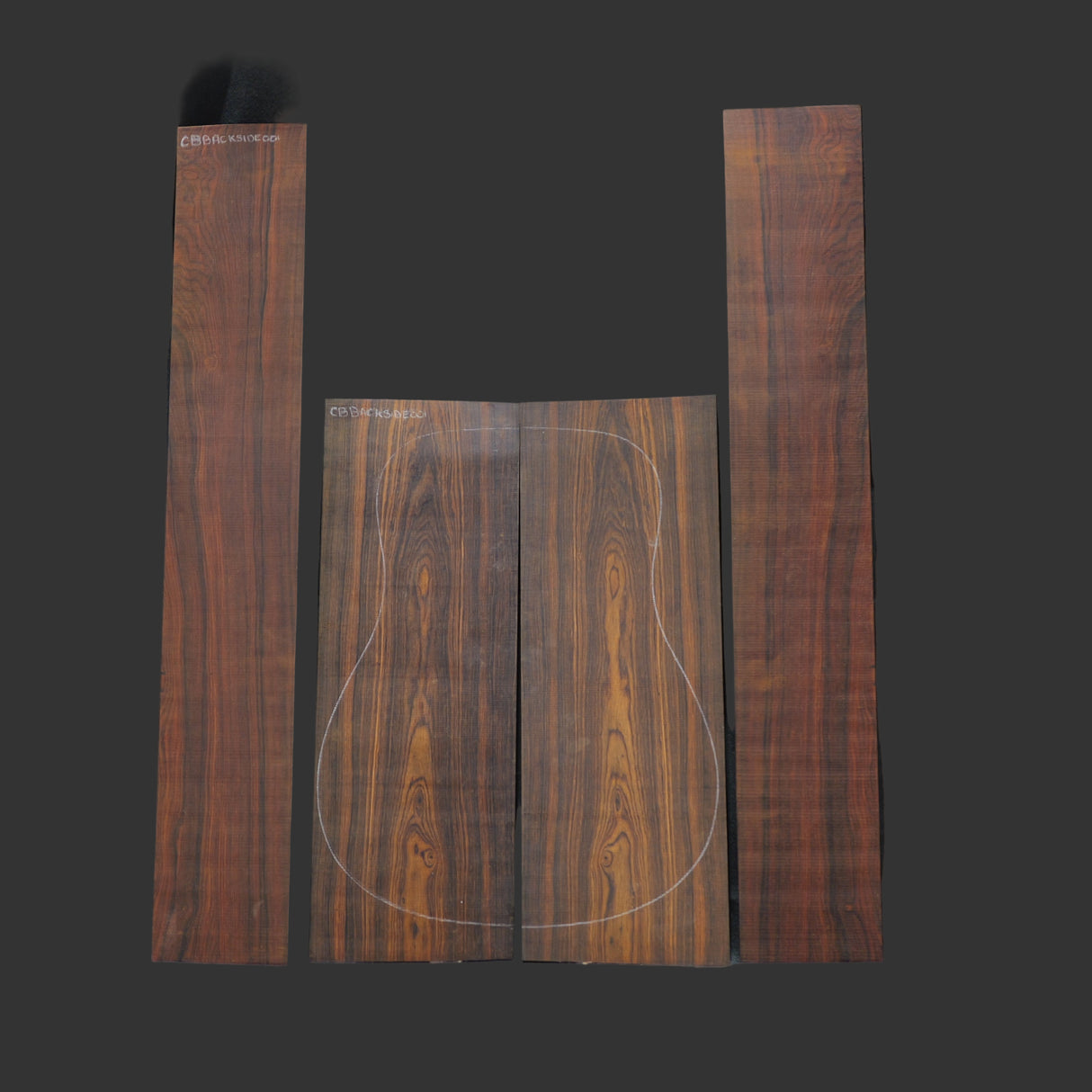 Cocobolo Acoustic Guitar Back and Side Set #001
