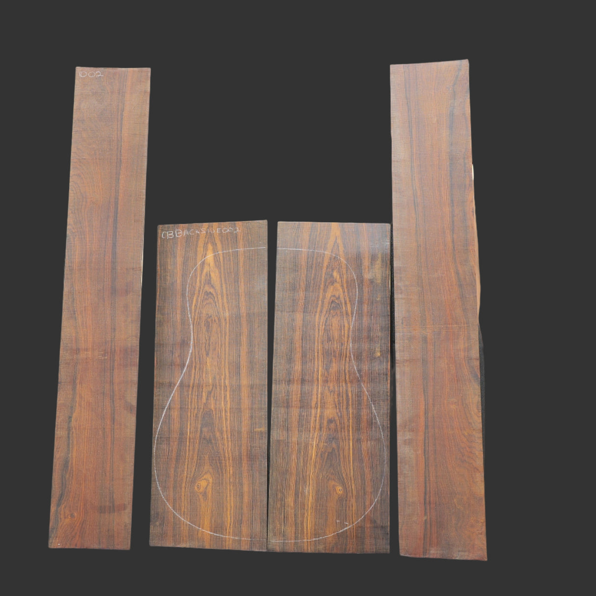 Cocobolo Acoustic Guitar Back and Side Set #002