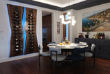 Black Walnut Wine Rack with RGB LED Lighting