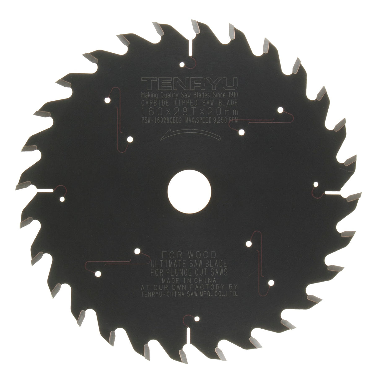 Plunge-Cut Saw Blade - 160mm, 28T, 15 Deg Rake