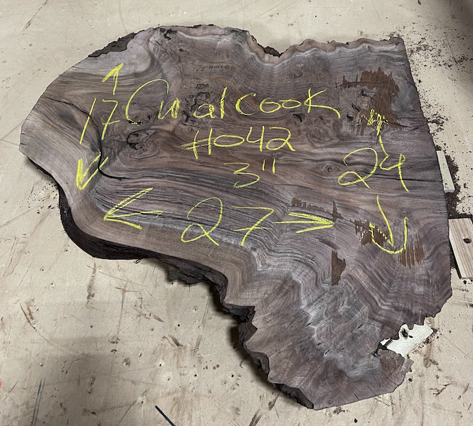 Claro Walnut Burl Cookie #042