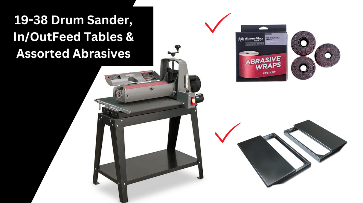 19-38 Drum Sander with Open Stand Package