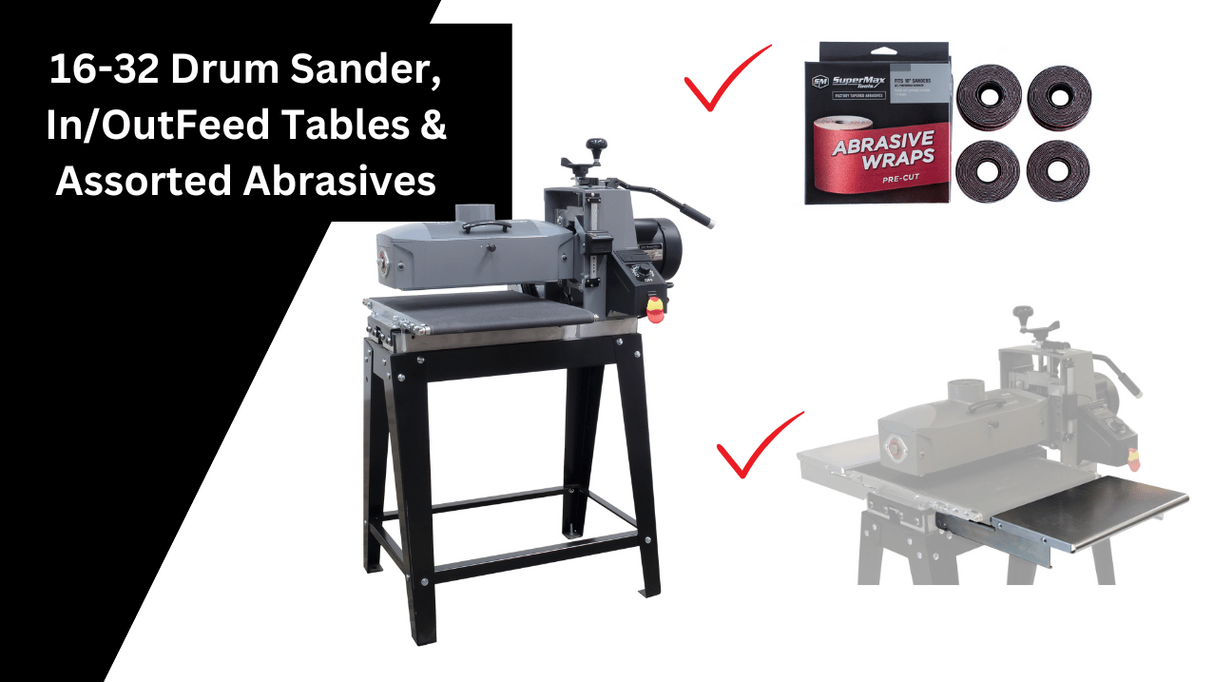 16-32 Drum Sander with Open Stand Package