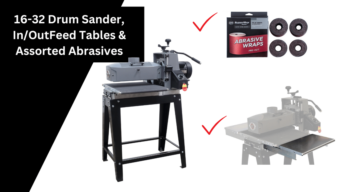 16-32 Drum Sander with Open Stand - Laguna Package Deal
