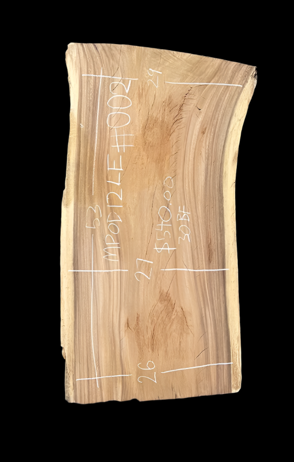 Monkey Pod Slab 12/4 Live Edge #002