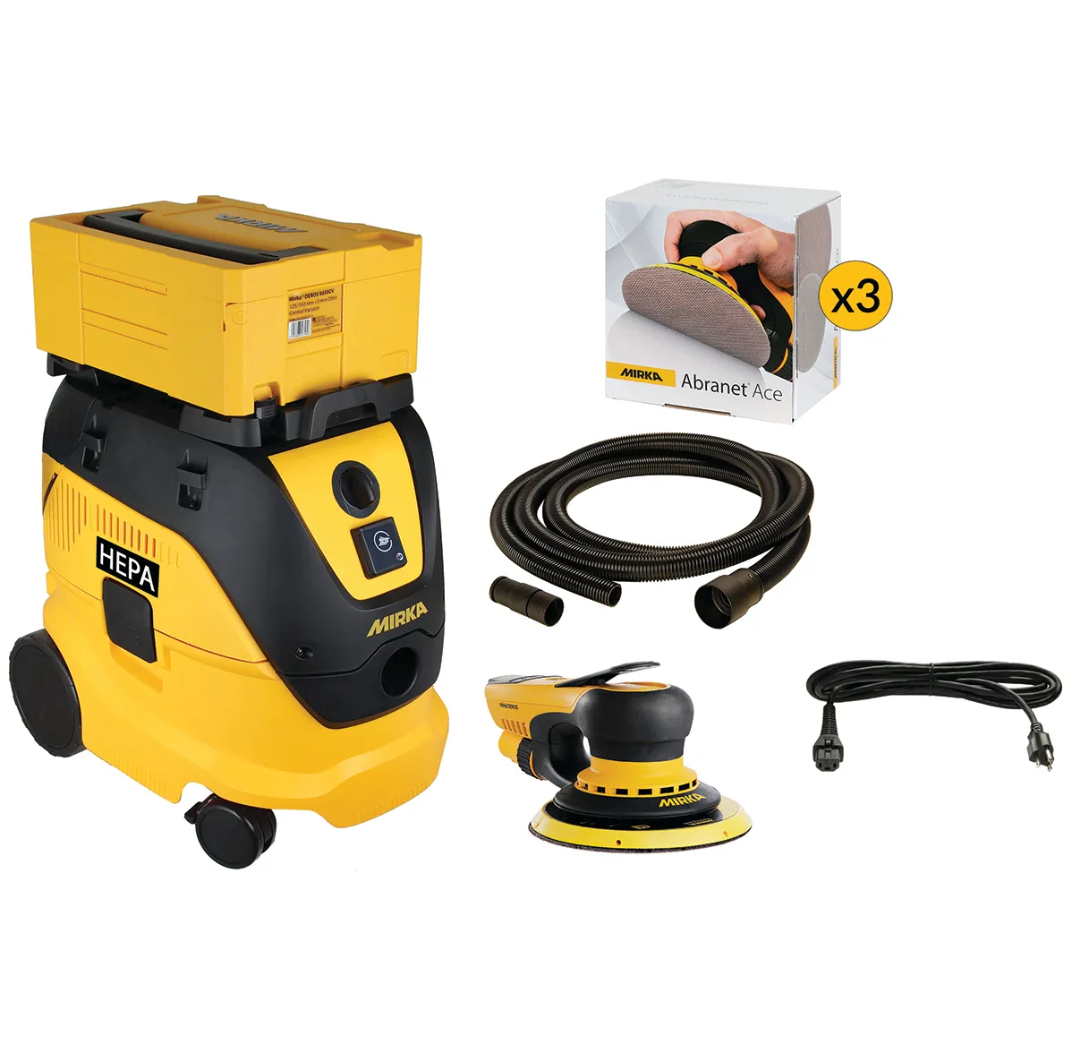 Mirka DEROS Electric Sander & Dust Extractor Kit