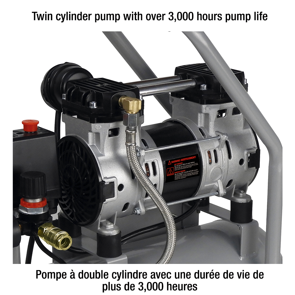 3 Gal Ultra-quiet Oil-free Air Compressor