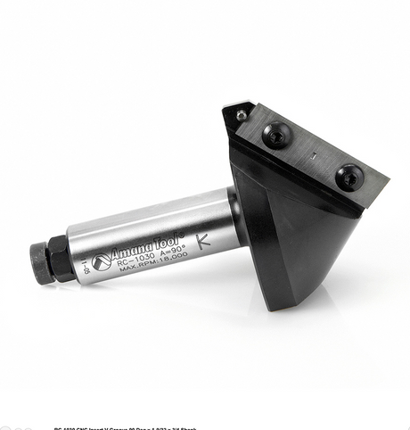 CNC Insert V-Groove 90 Deg x 1-9/32 x 3/4 Shank