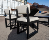 Blackened Ash and Leather Chairs