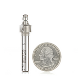 MR0110 Carbide Tipped Miniature Corner Rounding 3/32 Radius x 3/8 Dia x 3/8 x 1/4 Inch Shank with Mini 3/16 Dia Lower Ball Bearing