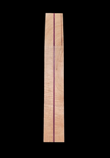 Laminated Acoustic Guitar Neck - Figured Maple and Purple Heart Inlay