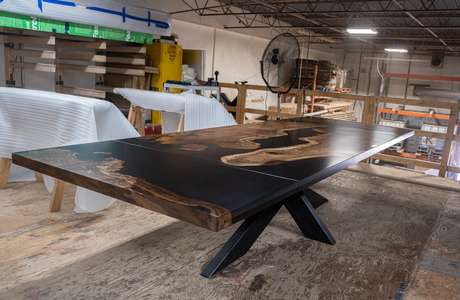 Grafted Walnut Dining Table with Extensions