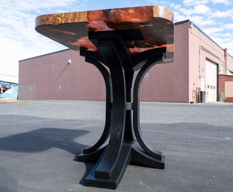 Olive Wood Burl Wine Tasting Table