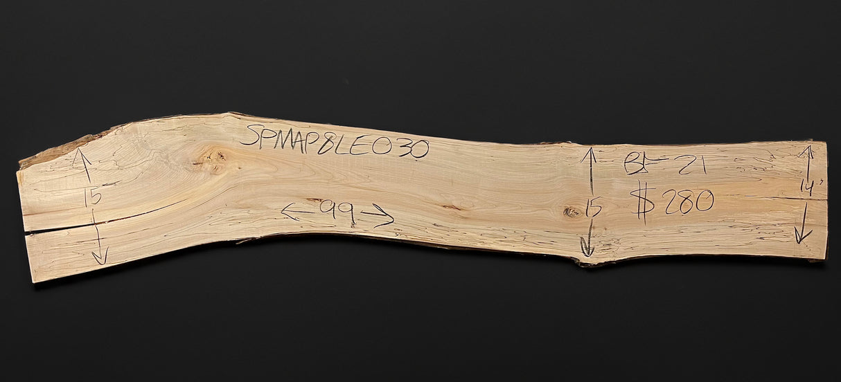 Spalted Maple 8/4 Live Edge 030