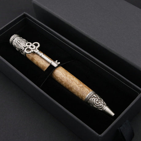 Deep pocket pen box with felt interior