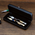 Black Leatherette Clamshell Pen Box