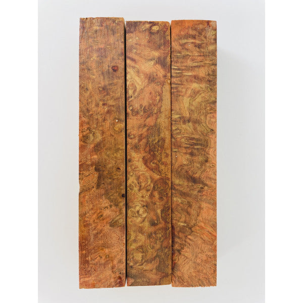 Stabilized & Dyed Amboyna Burl pen blanks