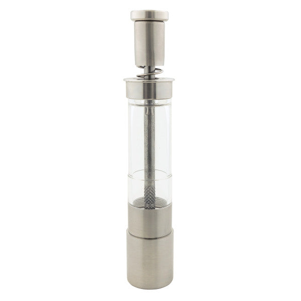 One Hand Push Pepper Mill Kit - Satin Chrome