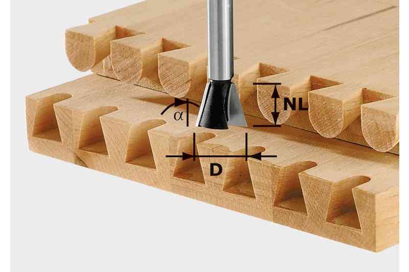 Dovetail Bit HW S8 D13,8/13,5/15°