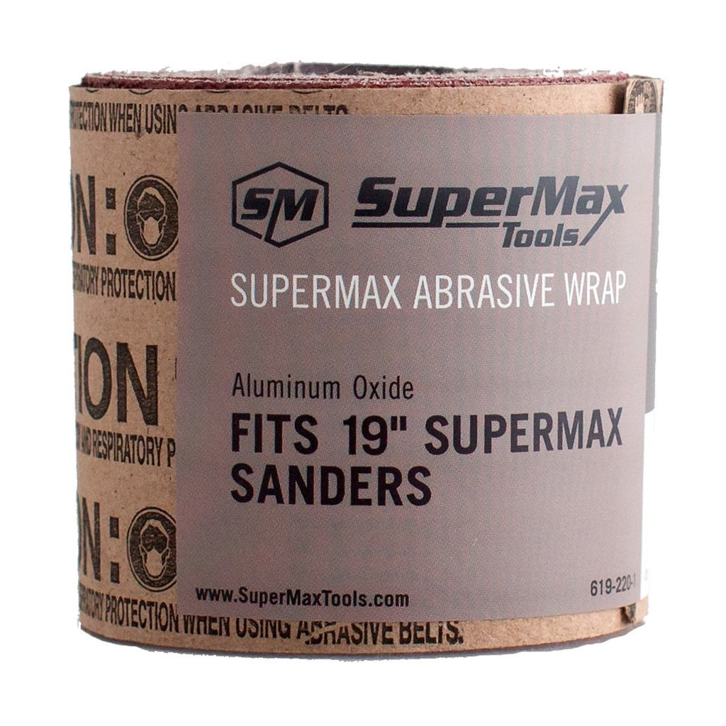 3 Pk, 220 Grit Abrasive Strip 19-38 Supermax Sander